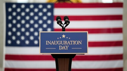 Inauguration Day Celebration Banner Template Background ,Presidential Inauguration Ceremony Design 