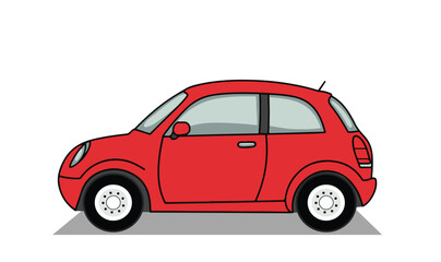 Fototapeta premium A Red Car Vector Illustration