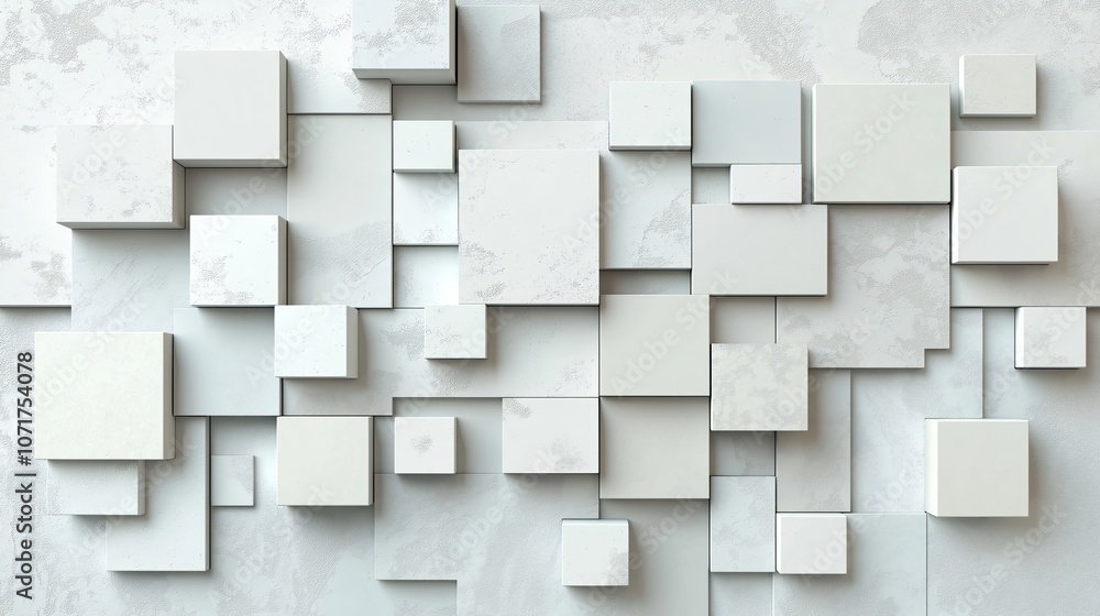 Poster Layered Squares with Subtle Textures and Soft Colors