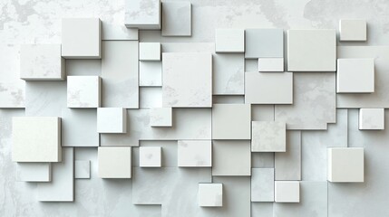 Obraz premium Layered Squares with Subtle Textures and Soft Colors