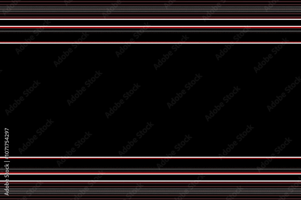 Poster different red, white and gray lines up and down with a black background for text input between them