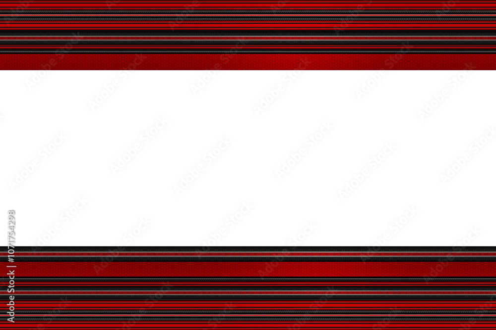 Aufkleber Different red and gray lines up and down with a white  background for text input between them