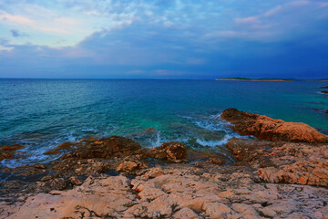spectacular croatian rocky coast, wonderful morning view, stunning nature scene, Croatia,...