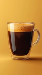 Elegant Espresso in a Glass Cup