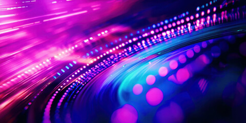 Obraz premium A colorful, swirling pattern of dots and lines