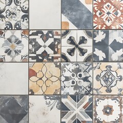 Fototapeta premium Explore unique tile patterns for modern interiors