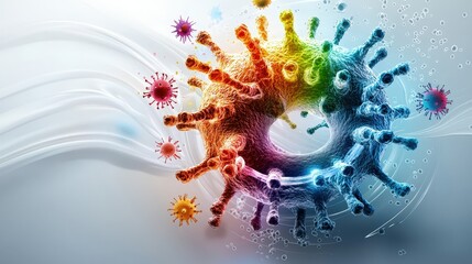 Colorful Representation of Microbes and Viruses