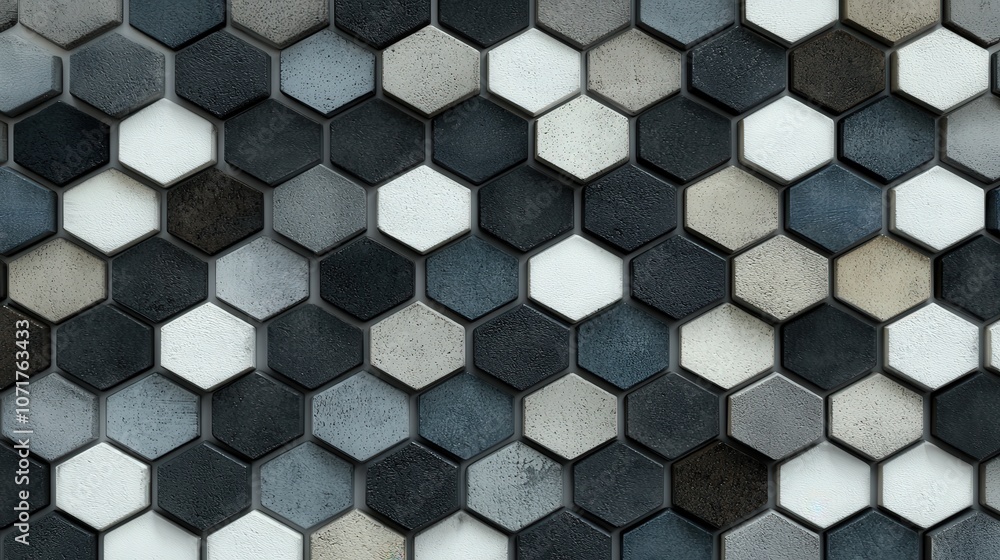 Poster abstract hexagon pattern modern geometric design wall texture background tile 3d ill