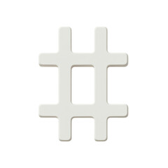 Obraz premium simple white hashtag symbol on black background, representing social media and communication