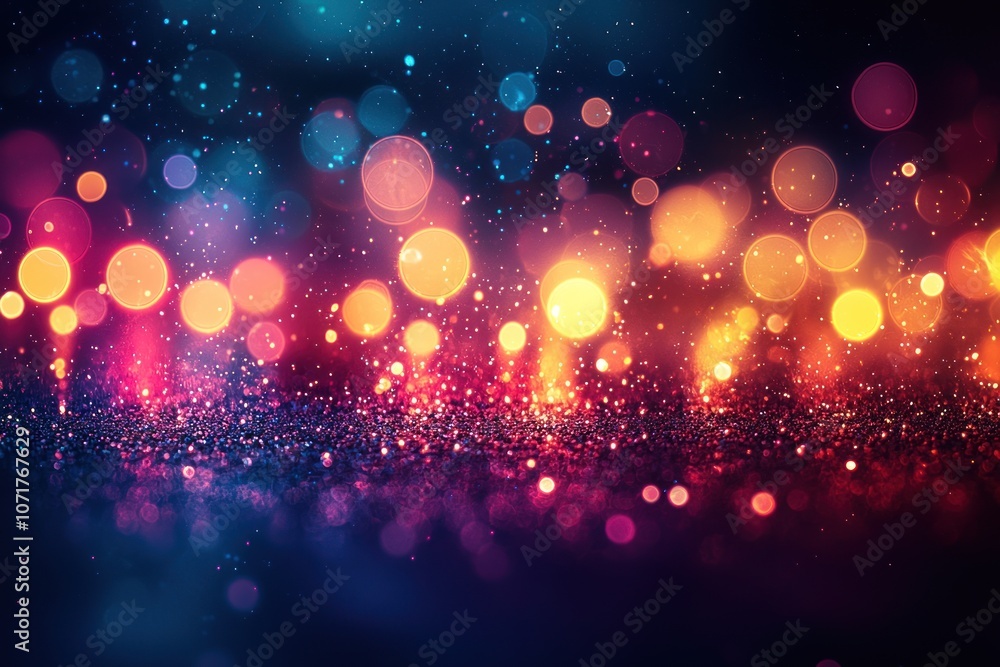 Aufkleber abstract blurred background with glitter and colorful bokeh lights