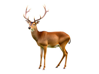 Obraz premium a whitetail buck isolated on white background