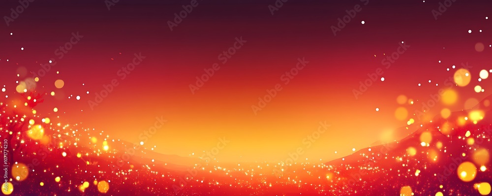 Poster a vibrant gradient background with sparkling bokeh effects, ideal for graphic design.