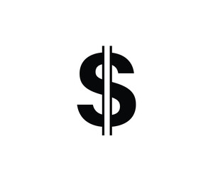Dollar sign icon. Vector illustration