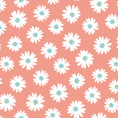 Abstract and cute rose seamless pattern,