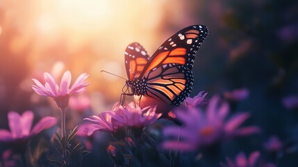 A butterfly emerging from a cocoon on a bright spring morning, symbolizing transformation, hope, and embracing change for a fresh start.