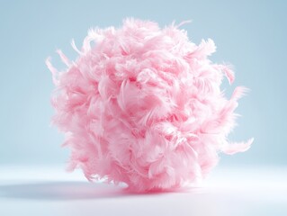 Fototapeta premium High-Resolution Pink Fluffy Ball Image for Creative Projects and Designs