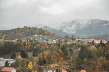 Fototapeta premium view of the city of the mountains