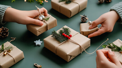 Christmas sale holiday savings, bright sale tags with customers finding holiday savings, festive decor emphasizing special discounts 