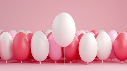 Pink and White Easter Eggs Seamless Pattern  Festive Background  3D Render