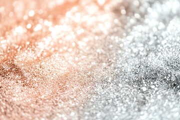 Fototapeta premium Shimmering gradients in rose gold and silver.
