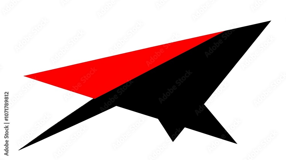 Aufkleber abstract artistic frame with triangular shapes in a modern clip art style featuring bold colors and 