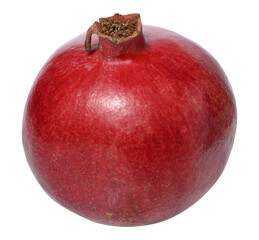 Red whole ripe pomegranate on isolated background