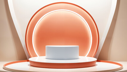 The podium background for product display	
