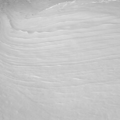 Obraz premium White snowy winter monochrome background with snow, snowflakes, landscape, nature, sky, horizon view.