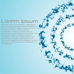 Futuristic infographic showcasing big data visualization with an aesthetic design that represents complex information through intricate data threads and an abstract graph of social networks