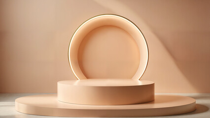 The podium background for product display	
