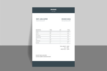 Obraz premium invoice template design