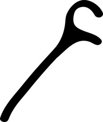 Snowman Stick hand in half heart shape decorative part