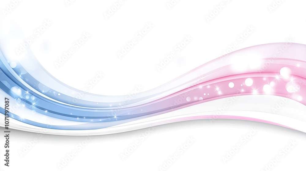 Poster soft waves with light bokeh for background use