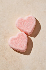Obraz premium Heart Shaped Bath Bombs: Relaxation & Self-Care