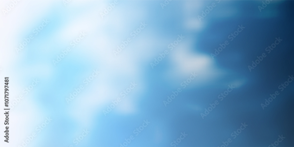 Poster blue and white abstract blurry gradient texture - wide scale background creative design template - c