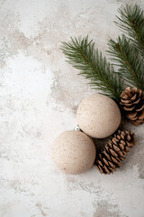 Rustic Christmas Decor: Pine Cones and Ornaments