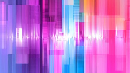 Abstract Glitch Lines and Color Bars