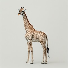 Obraz premium Tall Realistic Giraffe Standing Gracefully