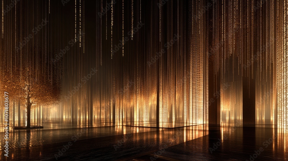 Poster Enchanted Forest of Light and Data Streams