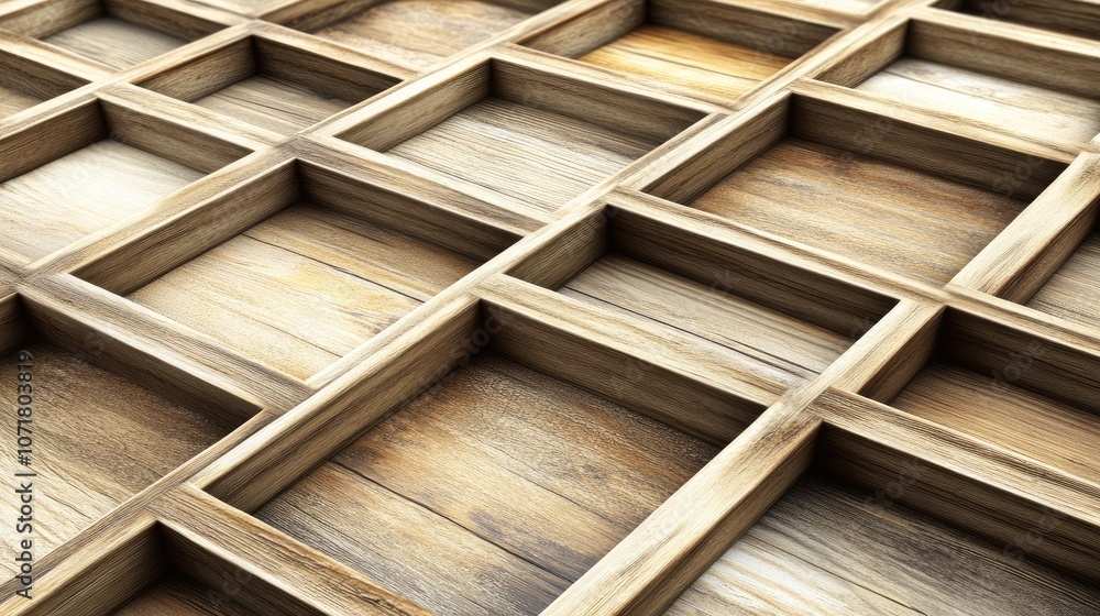 Poster rustic wooden grid background for textures and patterns