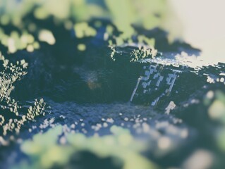 Abstract Pixelated Landscape