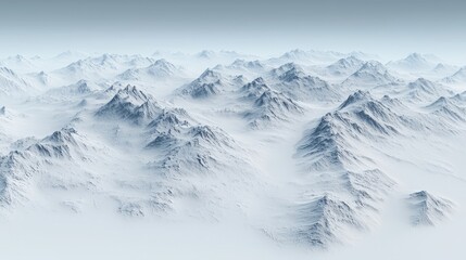 Fototapeta premium Snowy Mountain Range Landscape Winter Wonderland Background