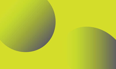 Minimalist design style with yellow and black balanced asymmetric circles and gentle color gradients