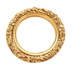 Ornate Gold Frame with Intricate Floral Designs Suitable for Art Display and Decoration, Perfect for Picture Showcasing in Homes and Galleries