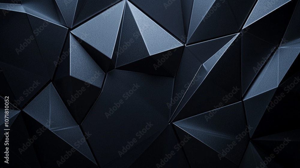 Poster modern geometric black background with sharp triangular patterns and textures