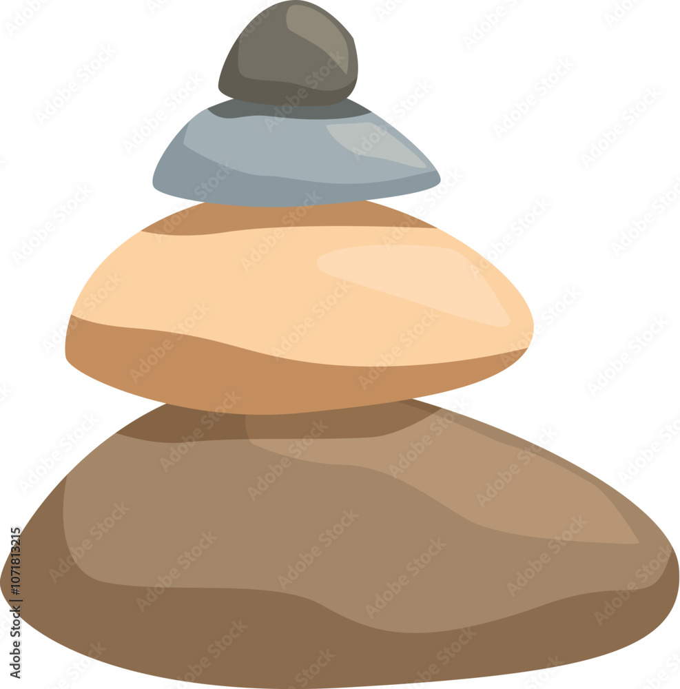 Poster finding peace and tranquility with a stack of balancing stones representing mindfulness and inner ha