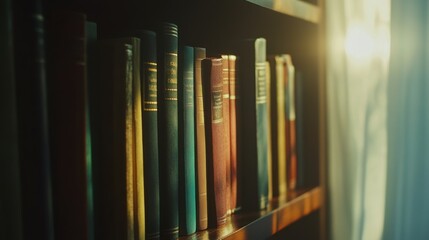 Obraz premium Bookshelf Sunlight.