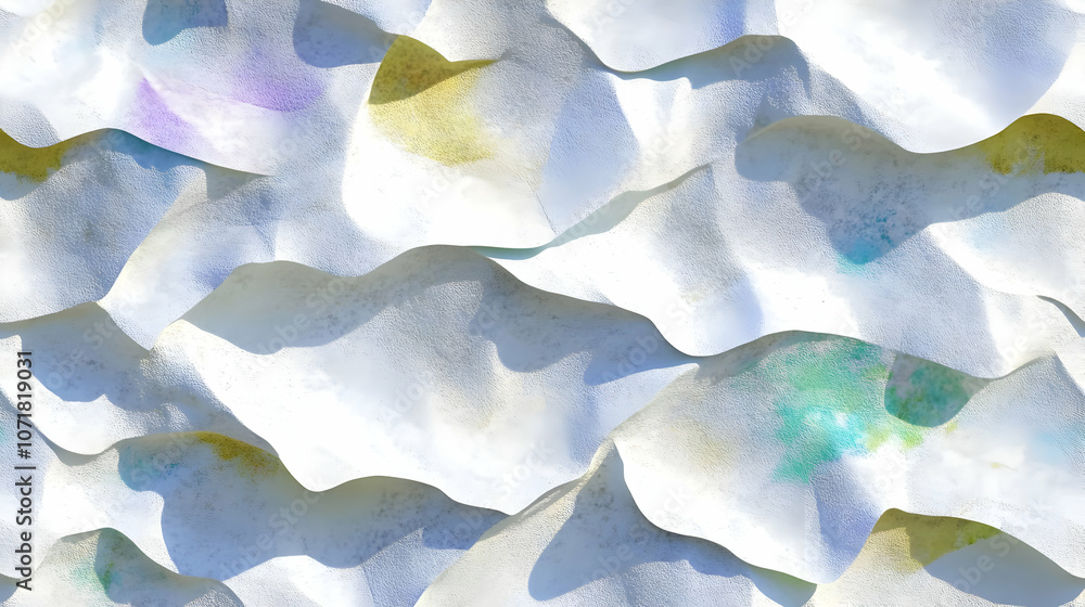 Poster white abstract 3d background with subtle color splashes