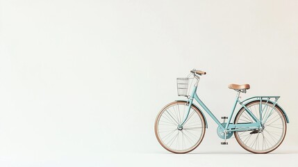 Fototapeta premium Classic Isolated Bicycle Against a White Background, Featuring a Vintage Design, Ideal for Promotional Material, Advertisements, and Lifestyle Blogs