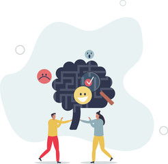 Understanding mental health and ability to read emotions.flat characters.